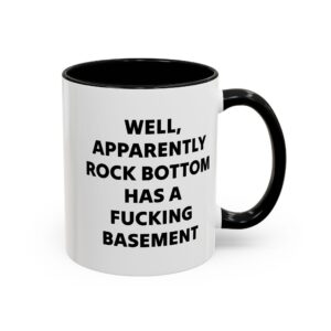 Rock Bottom, Funny, Coffee Mug (11, 15oz)